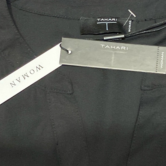 Tahari black Long lace Sleeve Relaxed Tunic - Picture 2 of 6